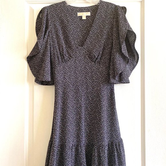 MICHAEL KORS | Fit and Flare V-Neck Dress | Animal-Print Inspired | Size… - Picture 1 of 9